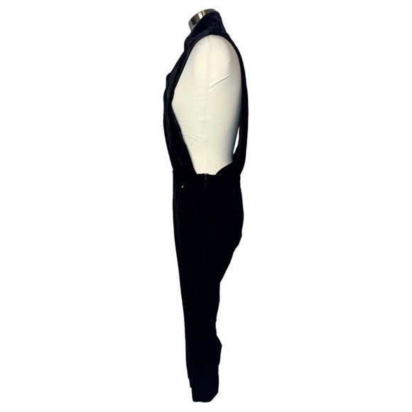 ANTHROPOLOGIE HARLYN Velvet Black Tuxedo Jumpsuit size S - Picture 8 of 13